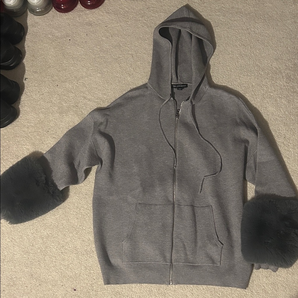Saks Fifth Avenue Charcoal Knit Sweater
